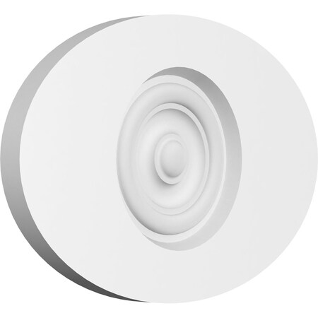 Ekena Millwork Standard Dalton Bullseye Rosette with Square Edge, 8"W x 5 1/4"H x 1/2"P ROSP080X053X050DAL02